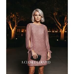 Haney Open Sleeve Mini Dress 6 Red